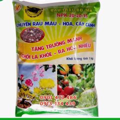 Phân bón đầu trâu BĐ-MK 20-20-15 chuyên cho rau màu - hoa kiểng