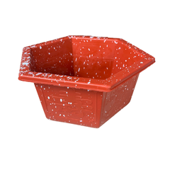 Chậu nhựa lục giác vân đá đỏ- Chất liệu nhựa PP tốt, nhiều kích thước