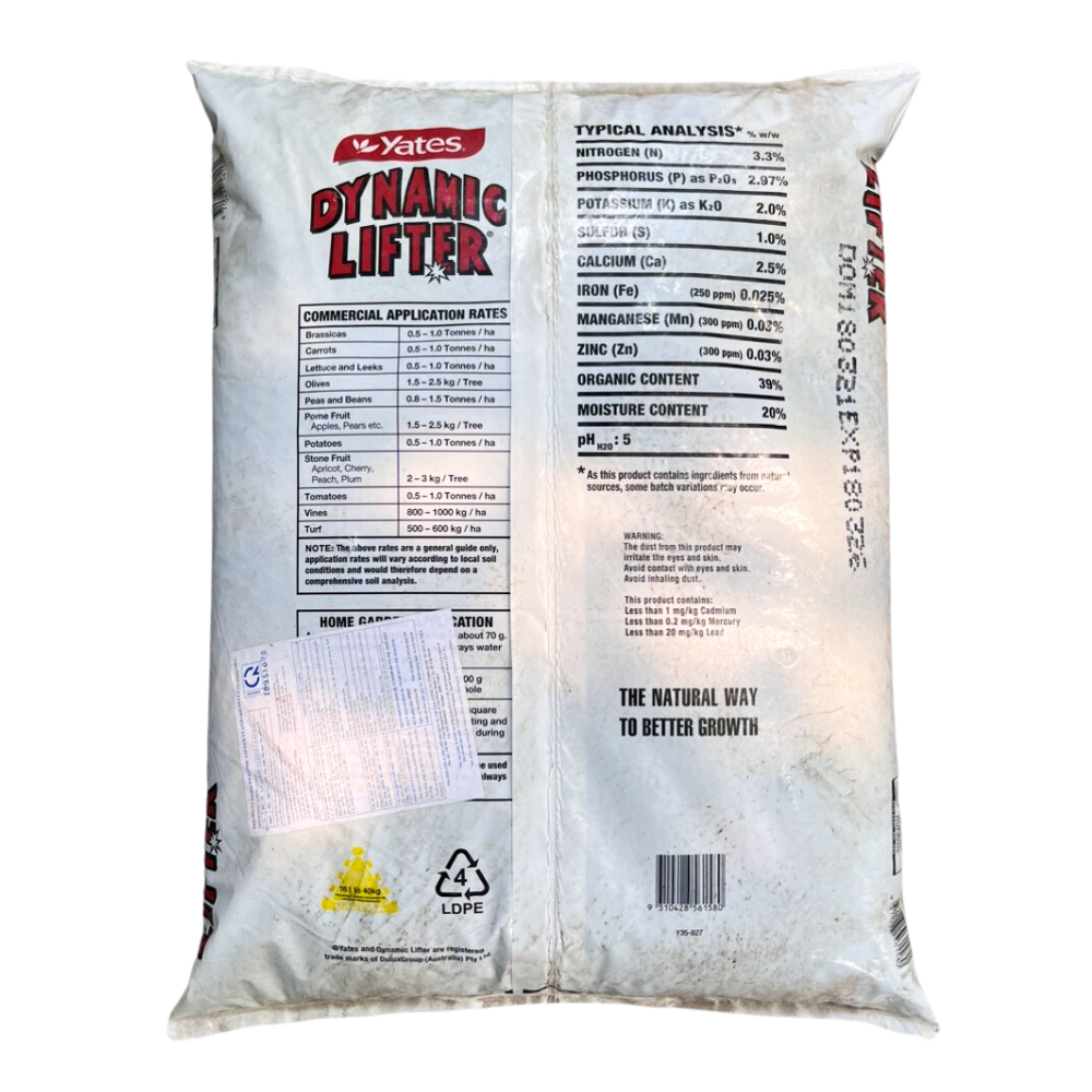 Phân hữu cơ Úc Dynamic Lifter (25kg) - Tăng sức đề kháng cho cây