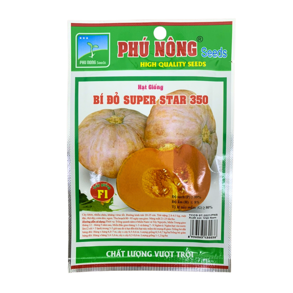 Hạt giống Bí Đỏ F1 Super Star PN 350 - Gói 1 gram