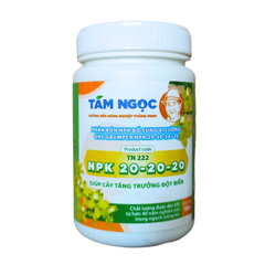 Phân NPK 20-20-20 + TE (Tám Ngọc) - Phân bón lá giúp thân to, dày, mập - Lọ 100 gram