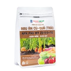 Phân NPK Phú Mỹ 20-5-5 + TE Rau ăn củ - quả - Gói 500gram