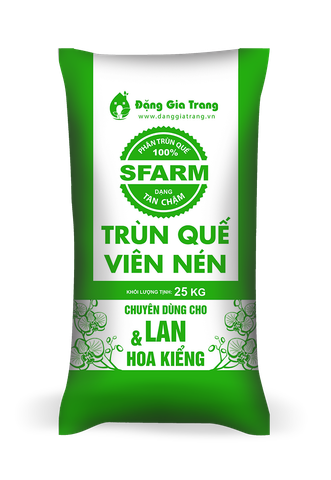 Phân trùn quế SFARM viên nén tan chậm dành cho Lan