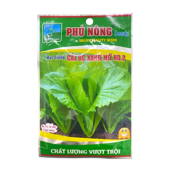 Hạt giống Cải bẹ xanh mỡ NO.2 Phú Nông - Gói 20 gram