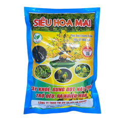 Phân bón kích hoa, kích nụ, phục hồi rễ cho hoa mai - Siêu Hoa Mai - Gói 700 gram