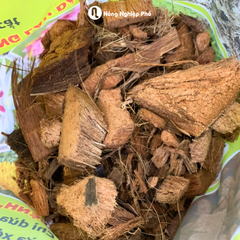 Giá thể trồng lan Vỏ dừa cắt miếng 2cm - 3cm đã qua xử lý - Túi 5dm ~ 500 - 600gram