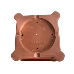 Chậu vuông trồng cây cỡ đại HD 47x47x40H – Nhựa PP bền đẹp, thoát nước tốt, trồng cây kiểng lớn