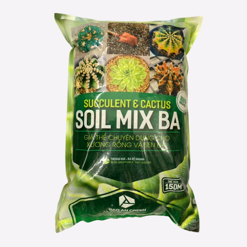 Giá thể Soil mix trồng cây xương rồng, sen đá trộn sẵn - Túi 15dm3 ( ~ 6kg )