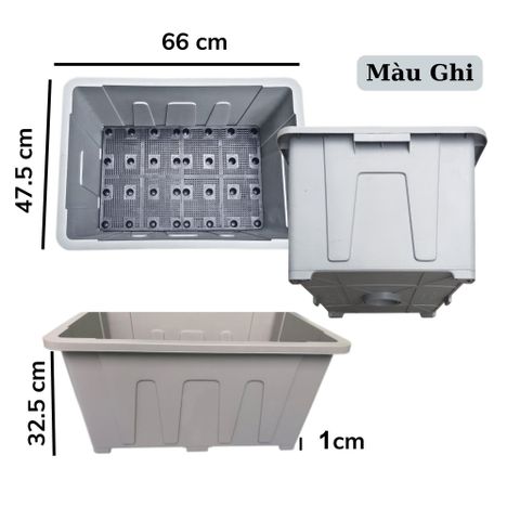 Chậu (Khay) Aquaponics chuyên trồng rau củ quả, cây ăn trái - Loại 1