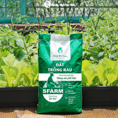 Đất trồng rau SFARM chuyên dùng cho rau ăn lá và rau ăn củ - quả  (Bao 20dm3 ~ 8-9kg)