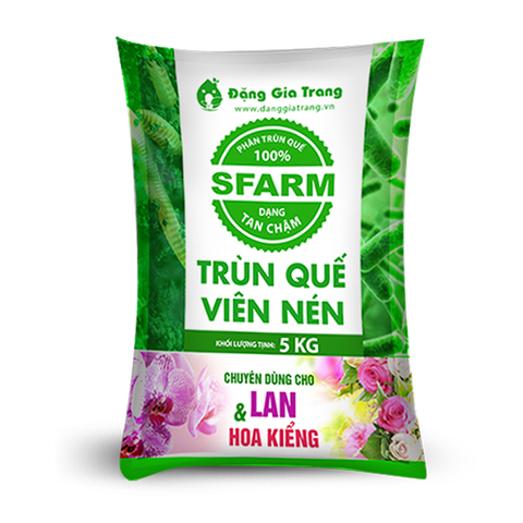 Phân trùn quế SFARM viên nén tan chậm dành cho Lan