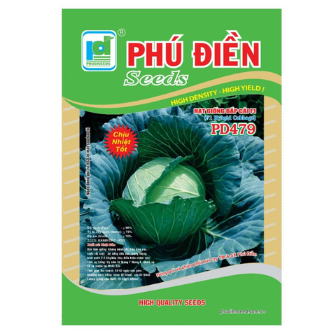 Hạt giống Bắp cải Lai F1 PD479 Phú Điền - Gói 1gr