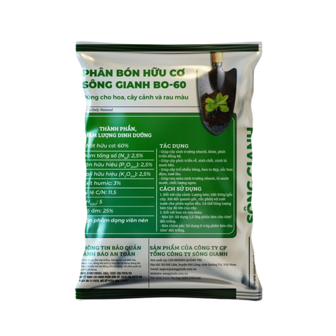 Phân bón hữu cơ Sông Gianh BO-60 dạng viên nén