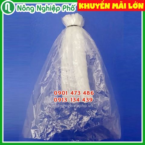 Combo túi nylon ( túi bóng ) - dây thun ( dây chun ) và túi ( lưới ) xốp bộc ổi - Túi 1 kg