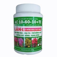 Phân bón lá AC NPK 10-60-10+TE kích hoa, kích nụ cho mai, lan, hoa giấy chuyên gia tạo mầm hoa - Lọ 100 gram