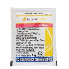 Thuốc trừ sâu trị côn trùng chích hút rầy, rệp, bọ trĩ,... Actara 25WG - Gói 1gram