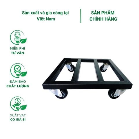 Chân đế chậu hoa, cây kiểng có bánh xe (30x30cm) – Đỡ chậu cây, di chuyển dễ dàng, chống ngập úng