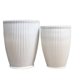 Chậu gân sọc trồng cây kiểng HD – Chậu nhựa PP, bền màu, trồng hoa và cây kiểng