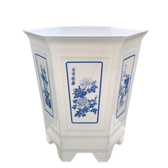 - Chậu lục giác in họa tiết 35X35H