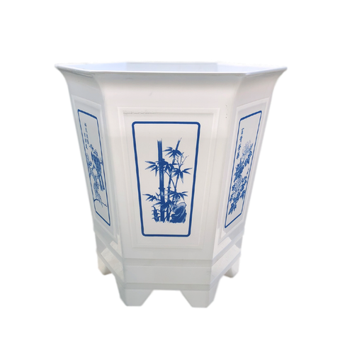 - Chậu lục giác in họa tiết 35X35H