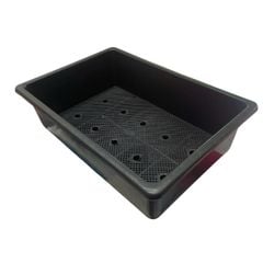 Chậu trồng rau chữ nhật 64x44x21cm (màu đen) - Thích hợp trồng rau sạch tại nhà, có lưới thoát nước