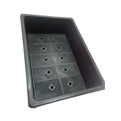 Chậu trồng rau chữ nhật 64x44x21cm (màu đen) - Thích hợp trồng rau sạch tại nhà, có lưới thoát nước