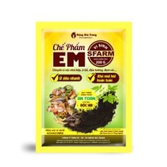 Combo 1 túi chế phẩm EM Sfarm 200gr và 2 chai mật rỉ đường Sfarm 1 lít - Tại CH TP. HCM