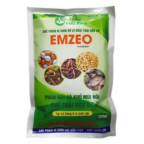Chế phẩm vi sinh EMZEO (200g) – Ủ phân hữu cơ, xử lý nước thải, diệt mầm bệnh cho cây trồng