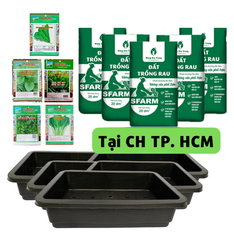 Combo trồng rau ăn lá tiện lợi cho người mới bắt đầu (Basic) - Tại CH TP. HCM