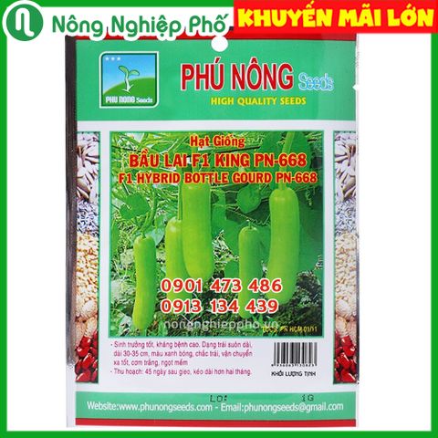 Hạt giống Bầu King Lai F1 PN 668 - Gói 1 Gram