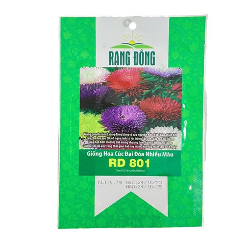 Hạt giống Hoa Cúc đại đóa nhiều màu RD 801 - Gói 0,1 gram