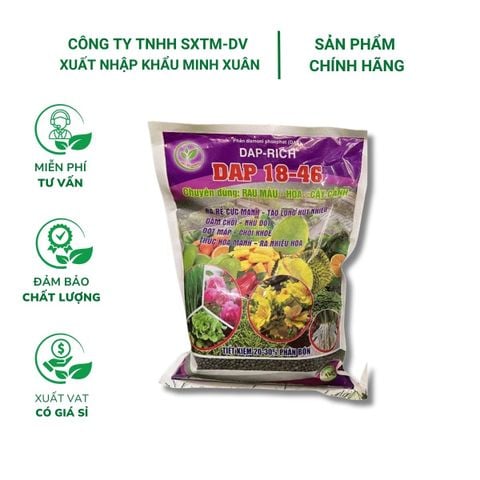 Phân DAP 18-46 (1kg) –  Chuyên dùng cho rau màu - hoa - cây cảnh, giúp cây hấp thụ dinh dưỡng tốt