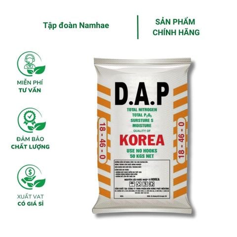 Phân DAP Hàn Quốc (Bao 50kg) - Phân bón tăng trưởng cho cây ăn trái, rau lá