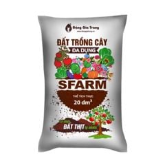 Đất trồng cây đa dụng SFARM (20dm³) – Đất sạch, cung cấp dinh dưỡng hữu cơ, ngừa nấm bệnh, trồng mọi loại cây