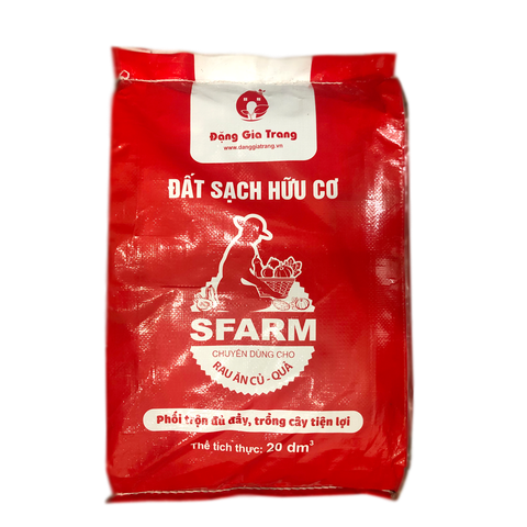 - Đất sạch hữu cơ Sfarm chuyên dùng cho rau ăn củ - quả (20dm3 ~ 9-10kg)