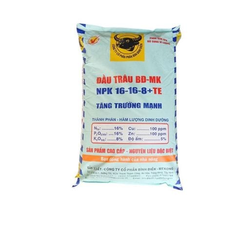 Phân đầu trâu BĐ-MK NPK 16-16-8+TE - Bao 50kg