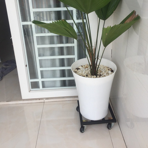 Chân đế chậu hoa, cây kiểng có bánh xe (30x30cm) – Đỡ chậu cây, di chuyển dễ dàng, chống ngập úng