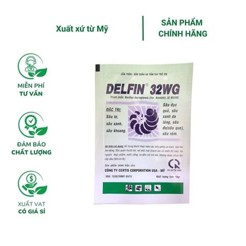 DELFIN 32WG - Thuốc trừ sâu sinh học Mỹ - Gói 10 gram