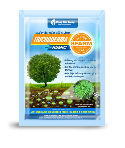 Chế phẩm nấm đối kháng Trichoderma Plus Humic Sfarm - Gói 1kg