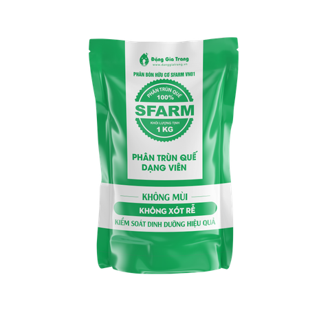 Phân trùn quế SFARM viên nén cho mọi loại cây trồng và hoa kiểng