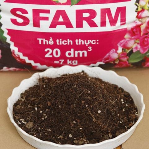 Giá thể trồng hoa hồng Sfarm - Bao 20dm3 ~ 7kg