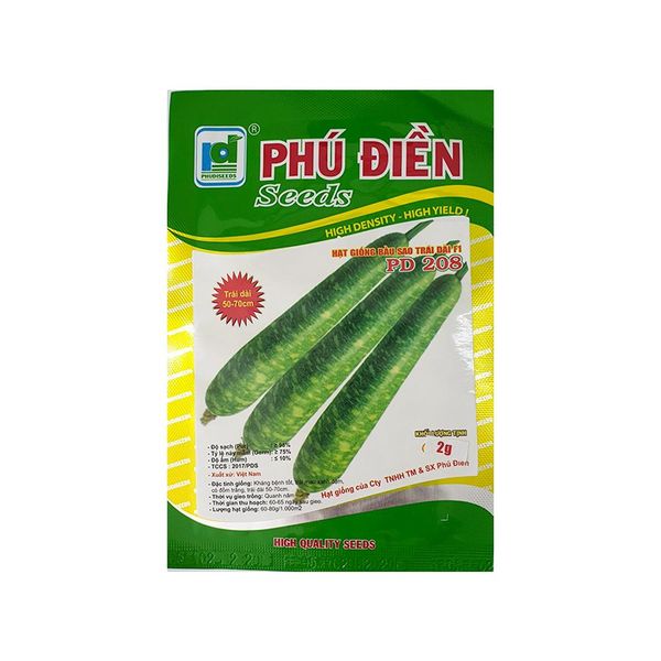 Hạt giống bầu sao lai F1 quả dài Phú Điền - Gói 2 gram