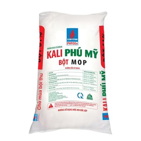 Phân bón Kali bột MOP Phú Mỹ (Bao 50kg) - Giúp cây cứng, chịu rét, giảm lốp đổ, sâu bệnh, năng suất cao
