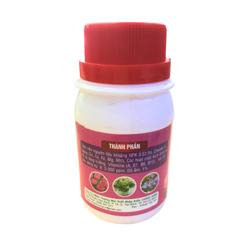 Phân bón MKP 0-52-34 chuyên dùng cho hoa kiểng - Chai 100 gram