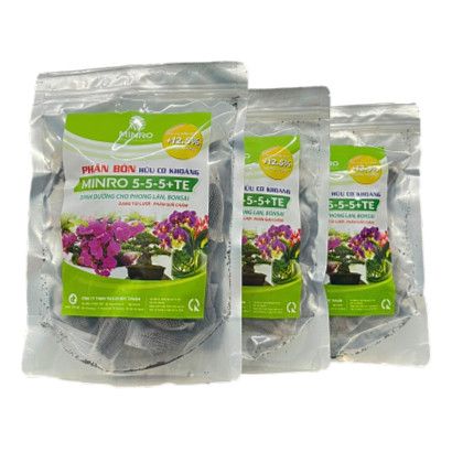 Phân hữu cơ khoáng Minro 5-5-5+TE (450g) – Dùng cho hoa lan, bonsai xanh bền đẹp