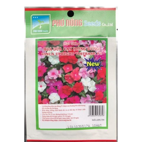 Hạt giống hoa Dừa cạn (dòng đứng) PN - Gói 10 hạt