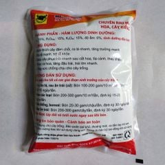 Phân bón đầu trâu NPK 15-15-15 tăng trưởng mạnh, chồi lá khỏe, ra hoa nhiều - Gói 1kg