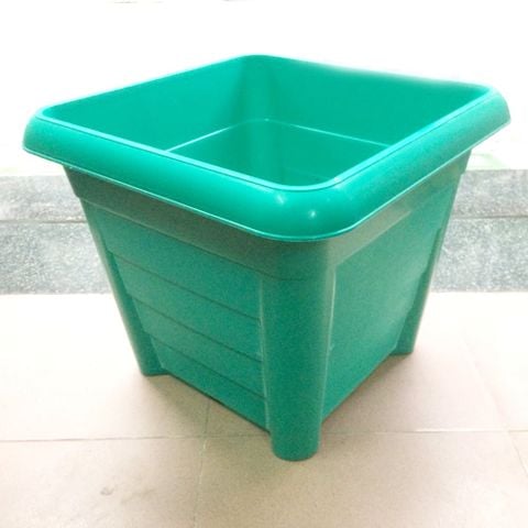 Chậu vuông trồng cây cỡ đại HD 47x47x40H – Nhựa PP bền đẹp, thoát nước tốt, trồng cây kiểng lớn