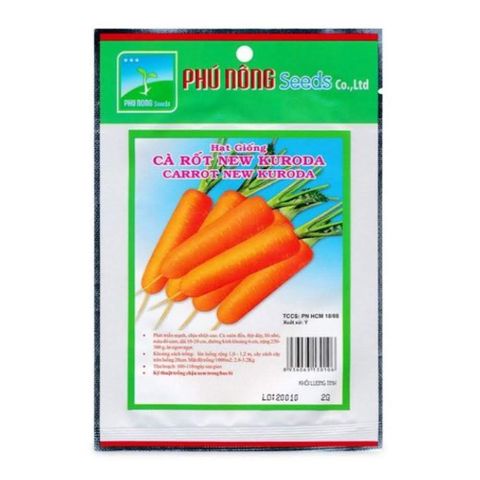 Hạt giống cà rốt New Kuroda PN - Gói 2 gram