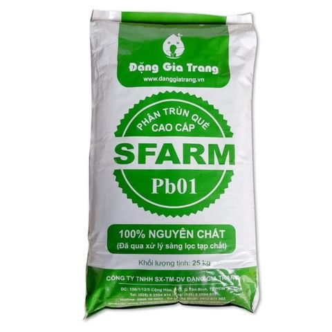 Phân trùn quế cao cấp Sfarm đã qua xử lý - Chuyên bón cho rau sạch, kiểng lá và hoa hồng